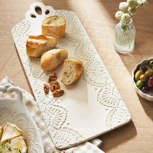 💜  New 2025 The Pioneer Woman Vintage Lace Cream Serving Board Platter